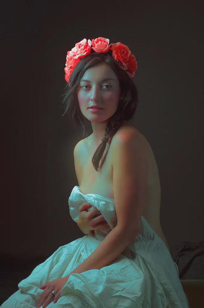 宛如古典油画般的性感女模特太美了(图6)