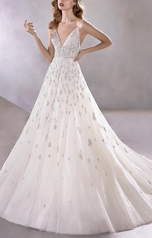 顶级奢华高定婚纱礼服Pronovias2020系列星光斑斓梦幻轻盈(图4)