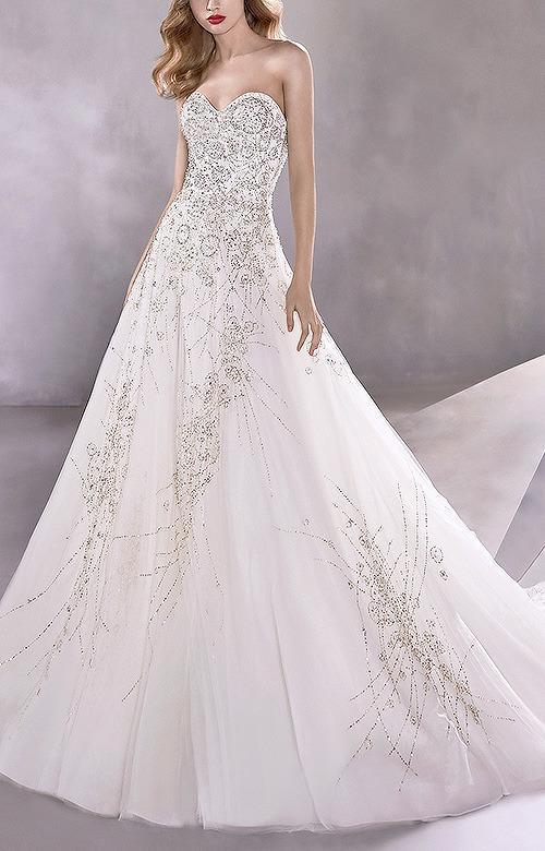 顶级奢华高定婚纱礼服Pronovias2020系列星光斑斓梦幻轻盈(图5)