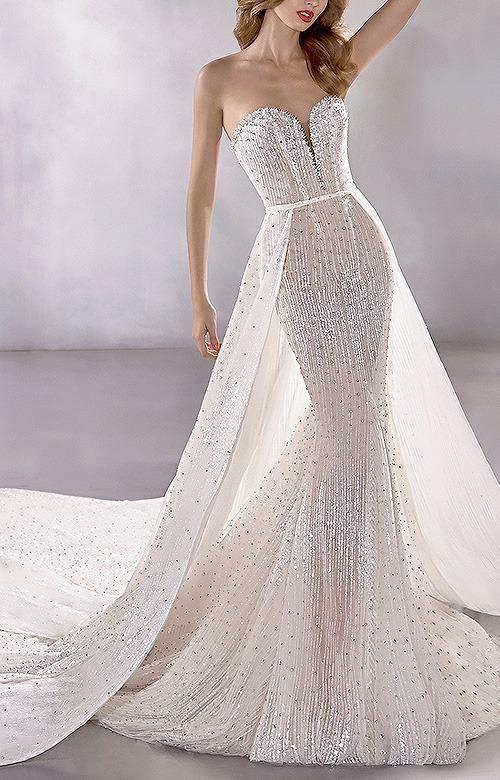 顶级奢华高定婚纱礼服Pronovias2020系列星光斑斓梦幻轻盈(图8)