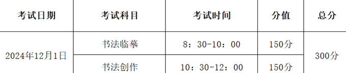 湖北：2025年艺术类专业考试书法类省级统考报考须知(图1)