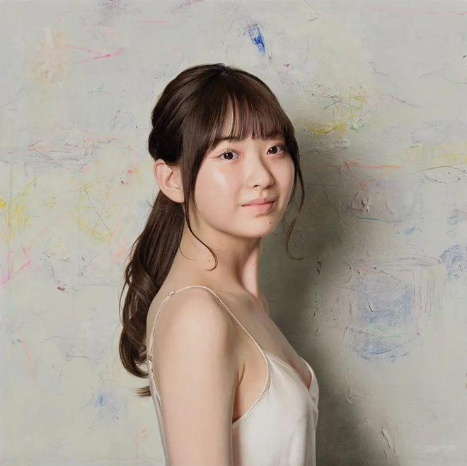 河野桂一郎2024超写实年轻女性肖像(图1)