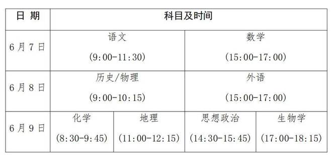 易倍网站：河南省2025年高考时间公布(图1)